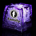 Light Up Ice Cube - Clear - Purple LED